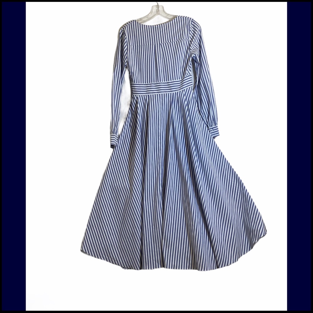 AQUA Striped Blue & White High/Low Dress Sz XS - Picture 7 of 10